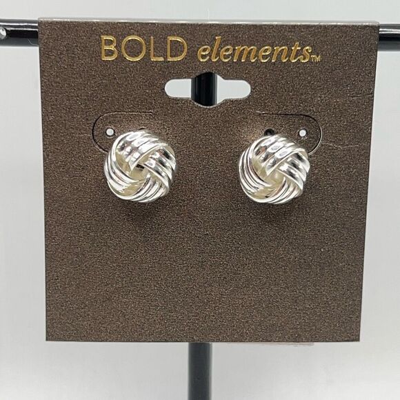 Silver Bold Elements Earrings - Picture 1 of 4